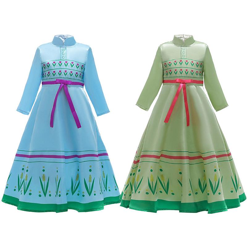 Princess Dress Up for Girl Long Sleeve Bowknot Sash Snow Queen 2 Fancy Costume Halloween Pageant Party Clothes 3-12T Kids Clothing, Sky blue
Princess Dress Up for Girl Long Sleeve Bowknot Sash Snow Queen 2 Fancy Costume Halloween Pageant Party Clothes 3-12T Kids Clothing, Sky blue