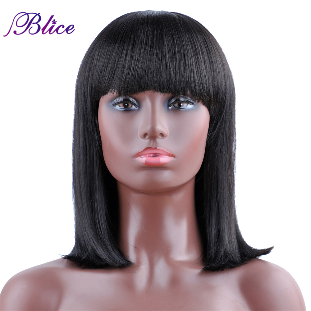 Blice Straight Black Synthetic Wig With Bangs Medium Length Hair Bob Wig Heat Resistant Cosplay wigs For Women, As pic
Blice Straight Black Synthetic Wig With Bangs Medium Length Hair Bob Wig Heat Resistant Cosplay wigs For Women, As pic