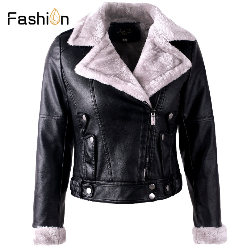 2019 Faux Fur Patchwork Soft Leather Coat Leather Jacket with Fur PU Black Jacket Women Short Warm Coat Outwear
2019 Faux Fur Patchwork Soft Leather Coat Leather Jacket with Fur PU Black Jacket Women Short Warm Coat Outwear