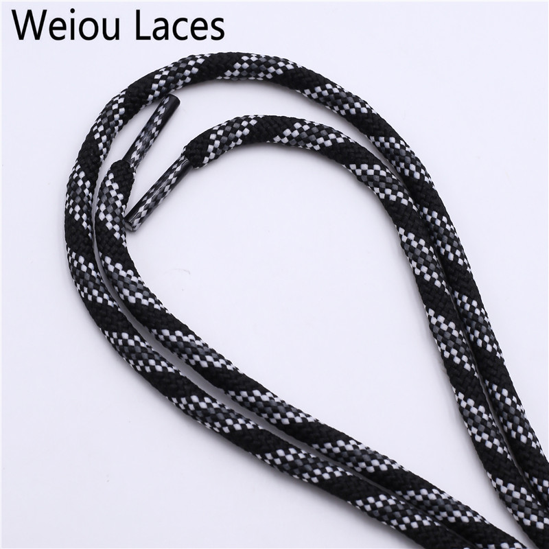 Weiou 6mm New Shoelaces Round Drawstring Waist Sweater Hat Rope Polyester Fashion Grey Red Black Shoe Laces Sneaker Shoestring