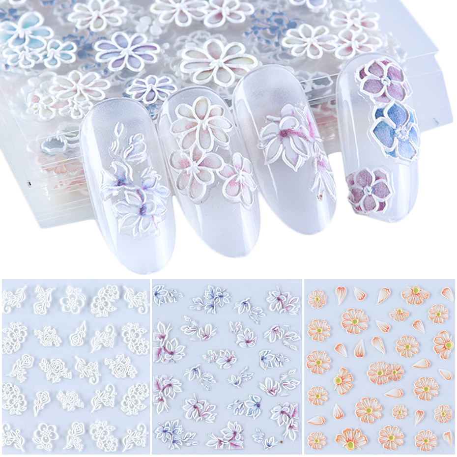 1pc 5D Embossed Nail Sticker Blooming Flower Slider For Nail Art Decoration Acrylic Engraved 3D Manicure Sticker Decals LA1019-2
1pc 5D Embossed Nail Sticker Blooming Flower Slider For Nail Art Decoration Acrylic Engraved 3D Manicure Sticker Decals LA1019-2
