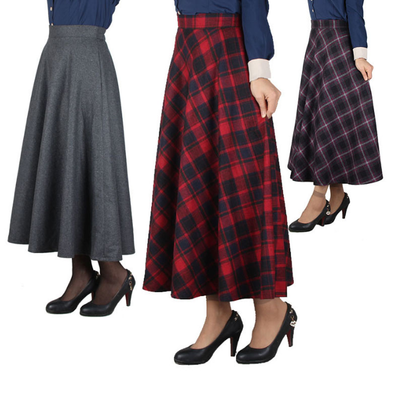 TOIVOTUKSIA Elegant Warm Thick Long Woolen Skirts Women Plaid Print Skirts, 2208-2
TOIVOTUKSIA Elegant Warm Thick Long Woolen Skirts Women Plaid Print Skirts, 2208-2