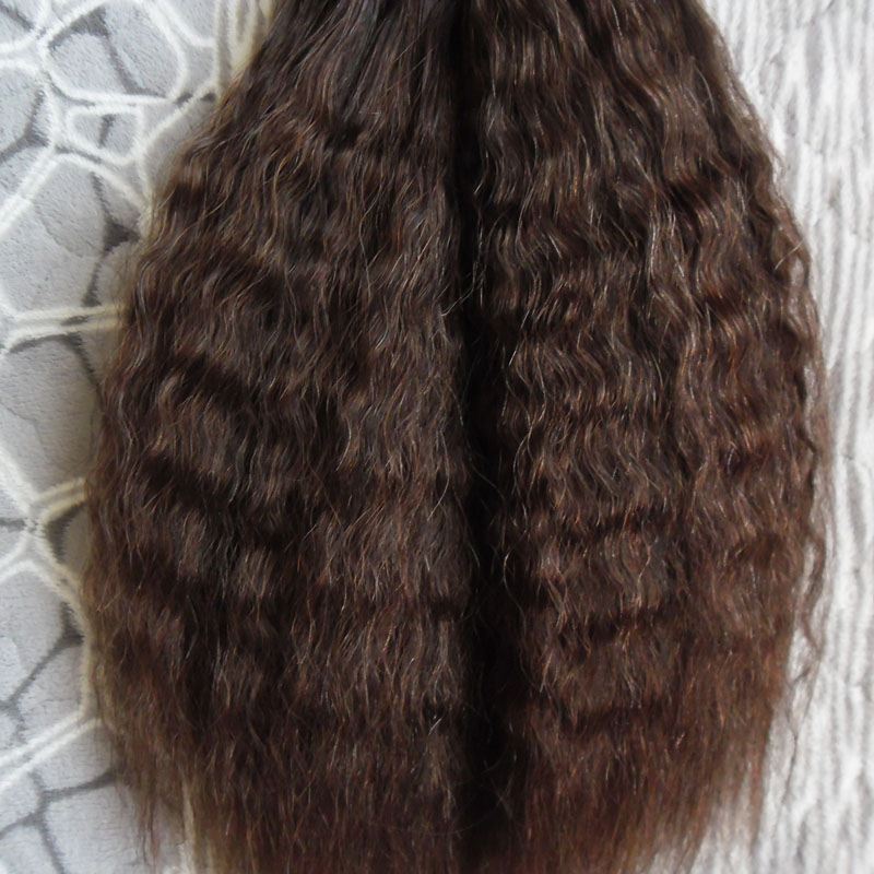 kinky straight Micro Ring Loop Hair Extensions 100g coarse yaki Hair 100s Micro Link Hair Extensions Human 100s Micro Bead Extension