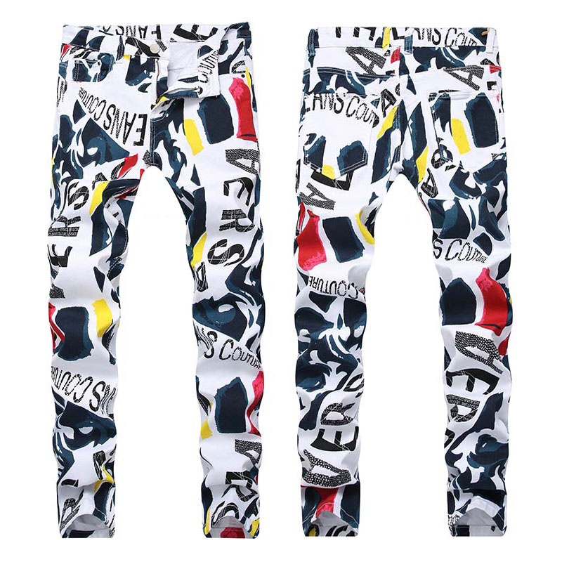Men Skinny jeans Fashion Colorful Casual Straight jeans Printing pants high quality, T-9233 
Men Skinny jeans Fashion Colorful Casual Straight jeans Printing pants high quality, T-9233