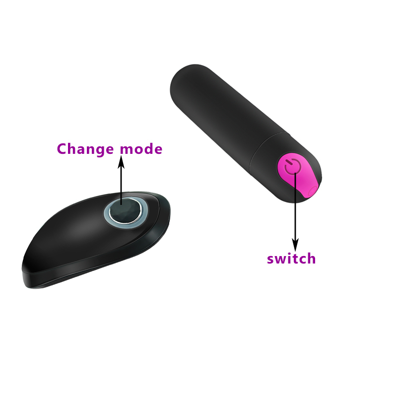 Adult Sex Product Remote Control Strong vibrator, 10 Speed Vibrating Mini Bullet Shape Waterproof Vibrator G-spot Massager S18101905