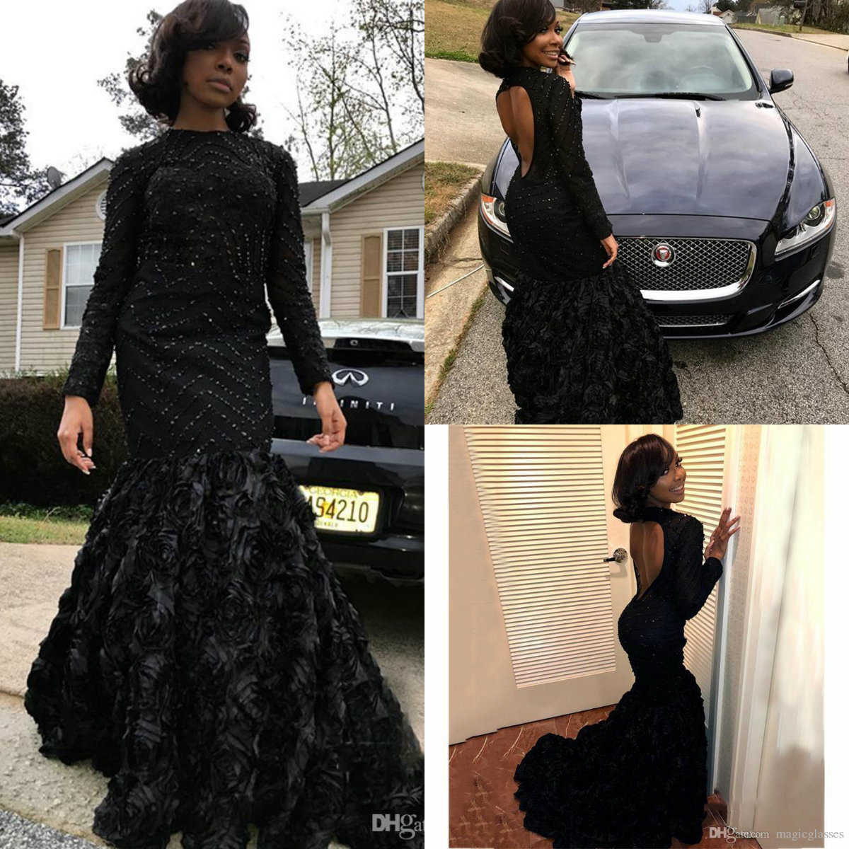 Sexy High Neck Backless Mermaid Prom Dresses 2019 New Black Girl Lace Crystal Beaded Celebrity Red Carpet Dress Evening Party Gowns Custom, Gold
Sexy High Neck Backless Mermaid Prom Dresses 2019 New Black Girl Lace Crystal Beaded Celebrity Red Carpet Dress Evening Party Gowns Custom, Gold