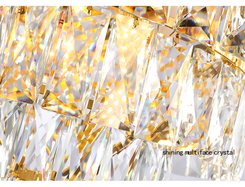 LED Light Modern Crystal Chandeliers Lights Fixture American Chandelier Hotel Interior Home Indoor Lighting Big Long Hanging Lamp Dia120cm/150cm