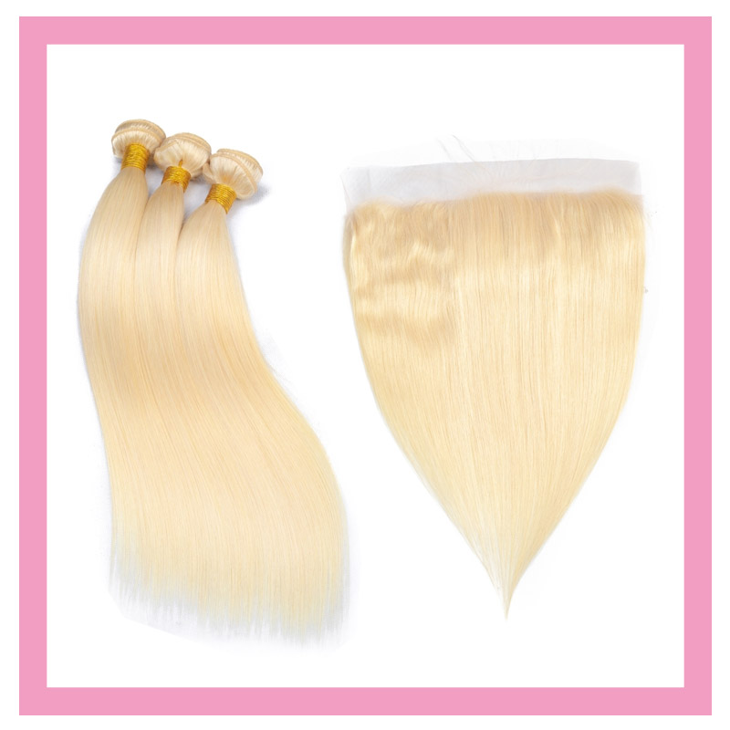 Peruvian Virgin Hair 3 Bundles With 13X4 Lace Frontal Blonde 613# Color Silky Straight 9A Remy Human Hair Extensions Cheap 4Pieces
Peruvian Virgin Hair 3 Bundles With 13X4 Lace Frontal Blonde 613# Color Silky Straight 9A Remy Human Hair Extensions Cheap 4Pieces