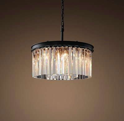 Luxurious Crystal Hanging Lamps Fixture Round Chandelier Luminaire Drop Lamp for Living Dining room Restaurant Cafe