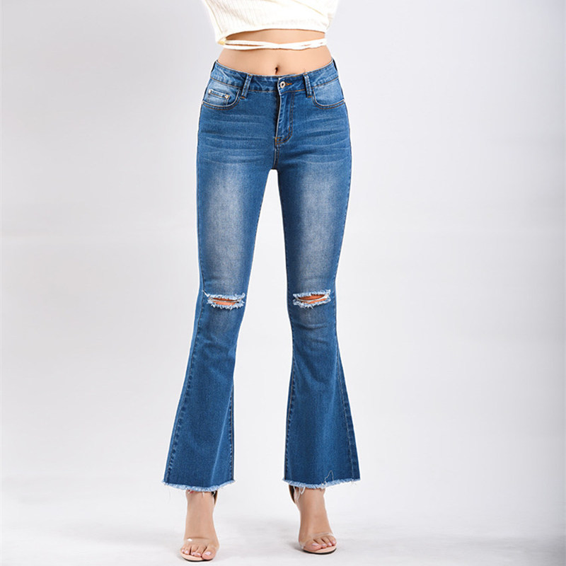 Sexy Stretching Mid Waist Flare Women Jeans Fashion Bell Bottom Blue Skinny Denim Autumn Jeans Retro Women Pants Trousers 2019
Sexy Stretching Mid Waist Flare Women Jeans Fashion Bell Bottom Blue Skinny Denim Autumn Jeans Retro Women Pants Trousers 2019