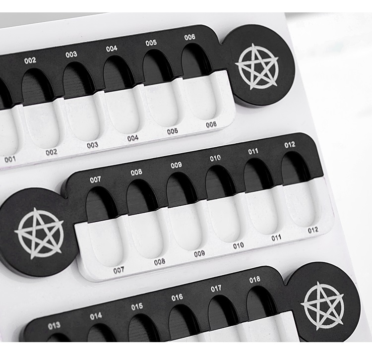 Tamax NA039 24 Tips Nail Gel Polish Color Display Chart Salon Acrylic Gel Magnetic Nail Display Color Showing Shelf Card Chart