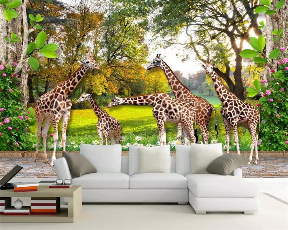 WELLYU Custom Modern 3d Wallpaper Animal World Giraffe Home and Forest Children Stereo 3D Background wall papers home decor3D, As pic
WELLYU Custom Modern 3d Wallpaper Animal World Giraffe Home and Forest Children Stereo 3D Background wall papers home decor3D, As pic