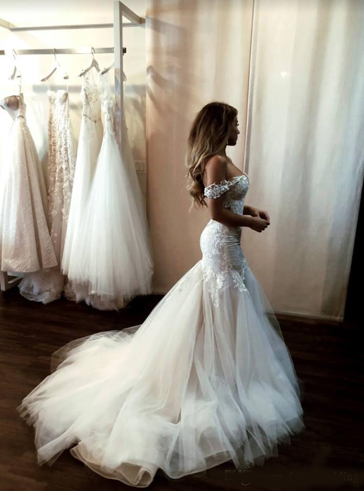 Lace Sexy Mermaid 2020 Wedding Dresses Spaghetti Beaded Tulle Bridal Dresses Vintage Cheap Sweep Train Wedding Gowns