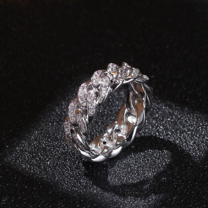 Hip-hop Zircon Cuban Chain Ring 8mm Zircon plated Genuine Gold Trend Men's Ring Cuban Link Band Mens Hip Hop Jewellery
Hip-hop Zircon Cuban Chain Ring 8mm Zircon plated Genuine Gold Trend Men's Ring Cuban Link Band Mens Hip Hop Jewellery