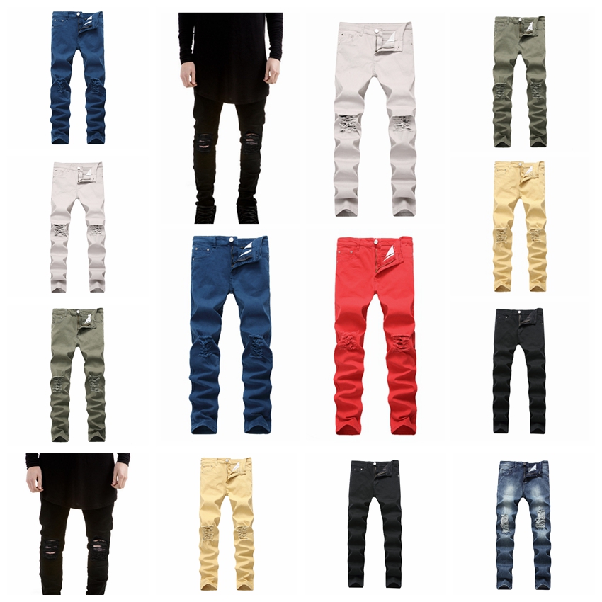 European high street wind hole jeans Destroyed men Jeans feet elastic men and women jeans mixed batch, Red
European high street wind hole jeans Destroyed men Jeans feet elastic men and women jeans mixed batch, Red
