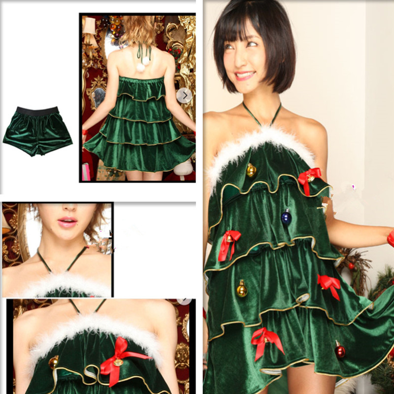 Women's Christmas Party Costume Kit Versatile Cape & Hat Set Featuring a Stylish Mini Dress Embellished with White Fur Trim and Holiday Accessori