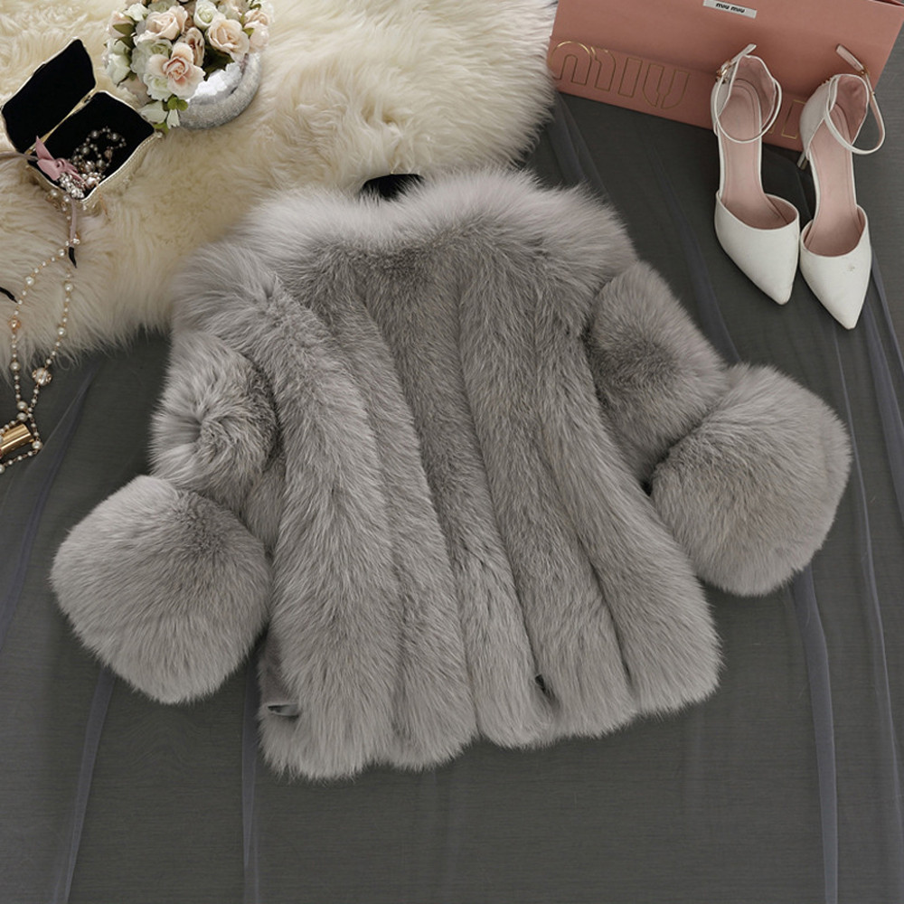 Ladies' Plus Size New Trend Faux Fur Coat Women Fashion Solid Jackets Fur Short Stitching Faux Coat abrigos mujer invierno