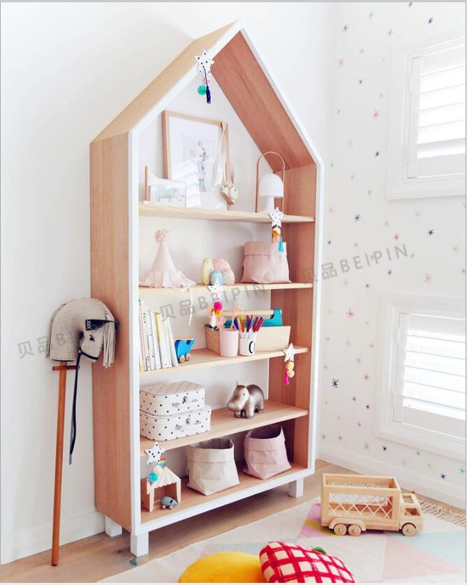 Ins children's bookshelf Children Cabinets Nordic kids room multi-storey bookcase clothing store display rack cabinet