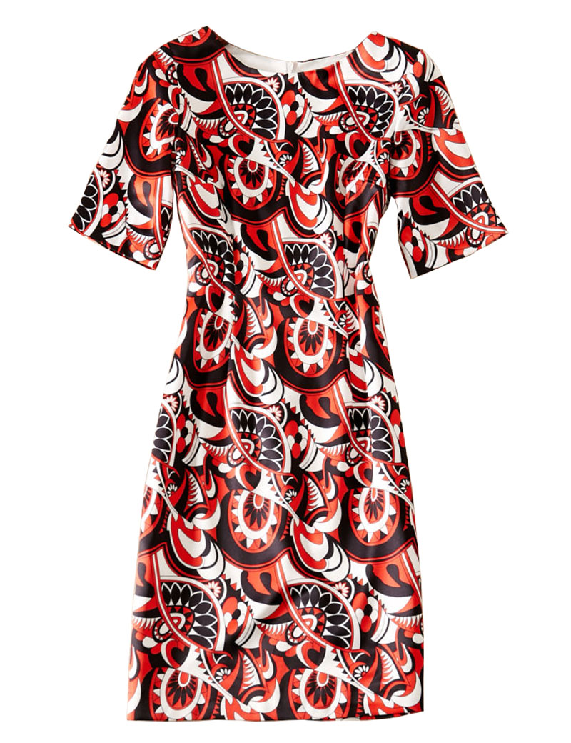 Fashionr Print Women Sheath Dress Round Neck Short Sleeve Party Dresses 08K1944, As pictures
Fashionr Print Women Sheath Dress Round Neck Short Sleeve Party Dresses 08K1944, As pictures