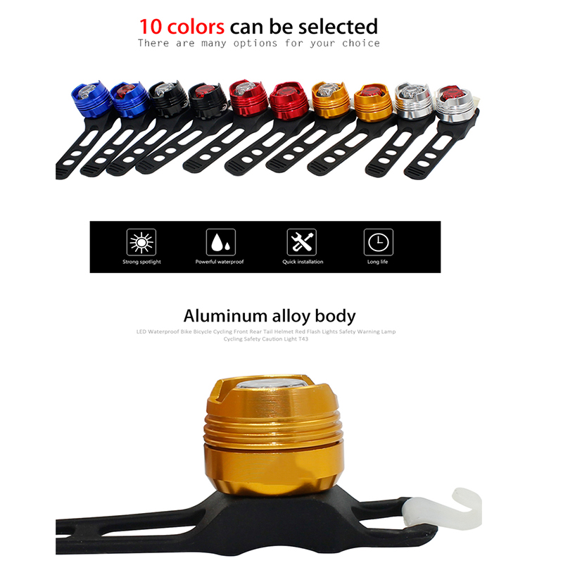 Bike Bicycle Cycling Light Flash Lights Safety Warning Lamp LED Front Lamp Back Tail Rear Lighting Bicycle Accessories Waterproof