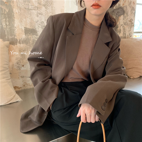 2020 Spring Loose Outwear Blaser Coat Femme Vintage Classic Women Suit Jackets Single-breasted Notched Collar Women Blazer St545, Khaki
2020 Spring Loose Outwear Blaser Coat Femme Vintage Classic Women Suit Jackets Single-breasted Notched Collar Women Blazer St545, Khaki