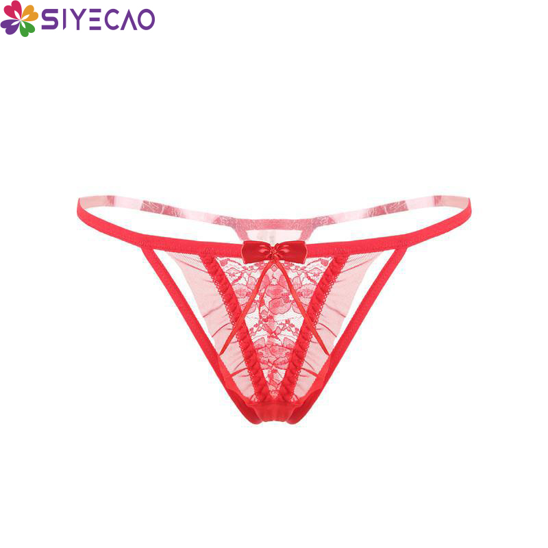 Sexy Lace Thong Low Waist Transparent Panties Women Hollow out Breathable G-string Bow Underwear Lingerie T-back Bikini Panty, F watermelon red
Sexy Lace Thong Low Waist Transparent Panties Women Hollow out Breathable G-string Bow Underwear Lingerie T-back Bikini Panty, F watermelon red