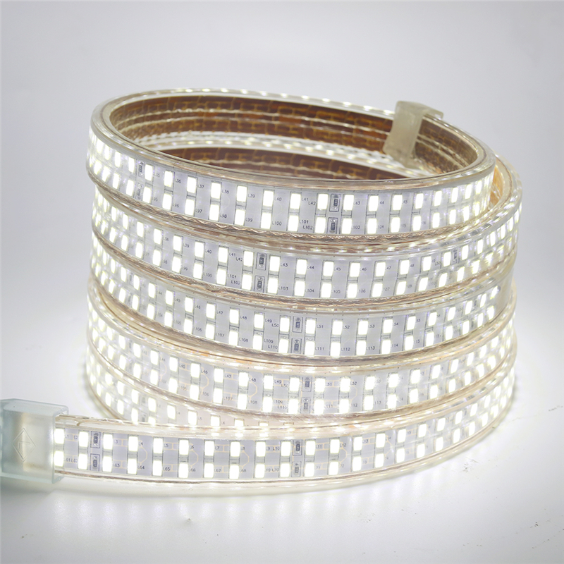 Led Strip Light 240leds Double Row 220V 110V SMD 5730 Flexible Tape 5730 Crystal Clear PVC Tubing for Durable Use and Brighte Power