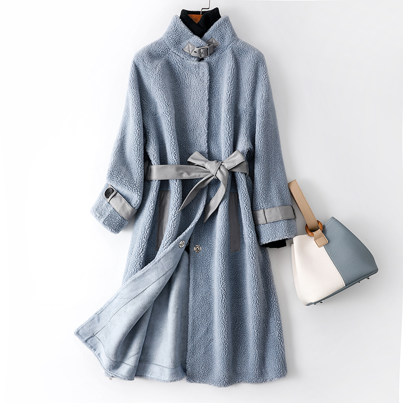 Parker fur coat particle fleece 2020 new sheep shearing coats female fur oneness lamb wool red coats medium long winter overcoat, Blue
Parker fur coat particle fleece 2020 new sheep shearing coats female fur oneness lamb wool red coats medium long winter overcoat, Blue
