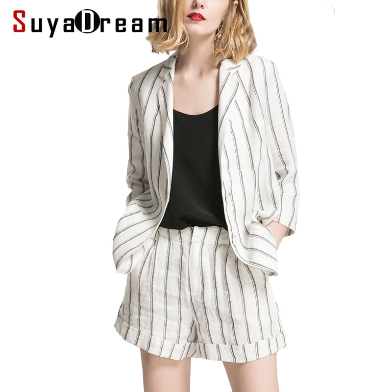 Women Blazers 100%Linen Striped Print blazer set with Shorts Blusas femininas 2018 NEW Spring Summer, Stripe
Women Blazers 100%Linen Striped Print blazer set with Shorts Blusas femininas 2018 NEW Spring Summer, Stripe