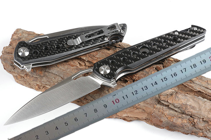 On Sale! Ball Bearing Flipper Folding Knife D2 Satin Blade Carbon Fiber + Steel Sheet Handle Outdoor EDC Pocket Knives
On Sale! Ball Bearing Flipper Folding Knife D2 Satin Blade Carbon Fiber + Steel Sheet Handle Outdoor EDC Pocket Knives
