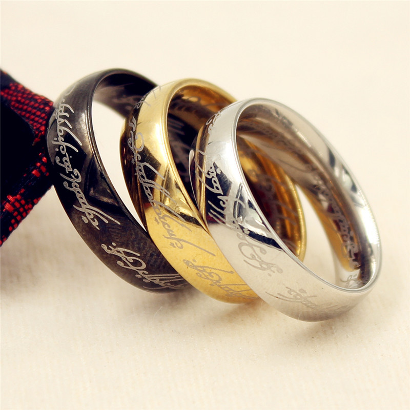 2019 Midi Stainless Steel Hobbit One Ring of Power Gold the Lord of the Rings Lovers Women Men Fashion Jewelry