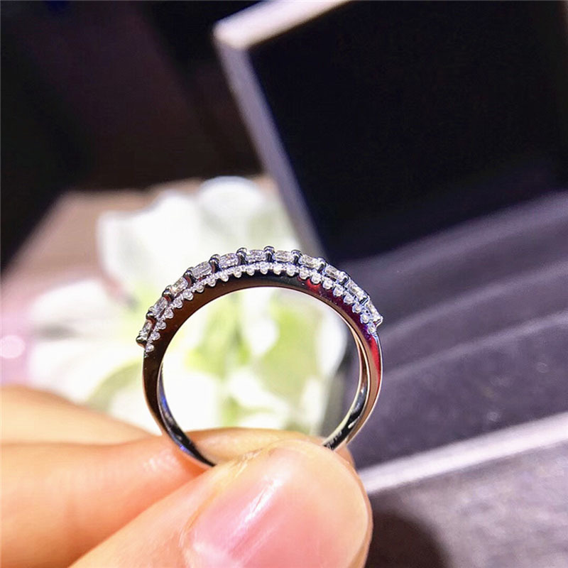 18k gold diamond ring Engagement&Wedding 0.5ct Natural Real Diamond Ring Jewellery have certificate 09 T200411