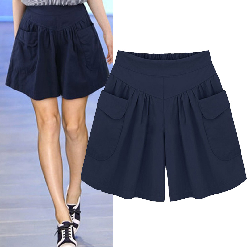 Korean Fashion Casual Solid Pockets England Style Mini High Waist Wide leg shorts women Summer Streetwear 2019 Plus Large Size, Black
Korean Fashion Casual Solid Pockets England Style Mini High Waist Wide leg shorts women Summer Streetwear 2019 Plus Large Size, Black