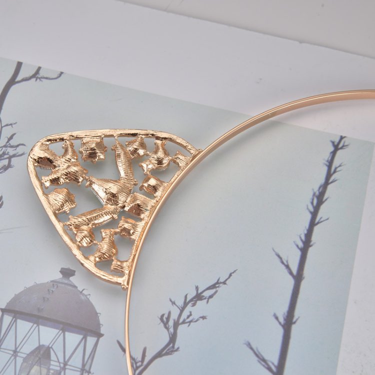 Hair Accessories Cat Ear Headband For Kids And Adult 3 Colors Head Hoop Rhinestones Metal Hairband Christmas Gift