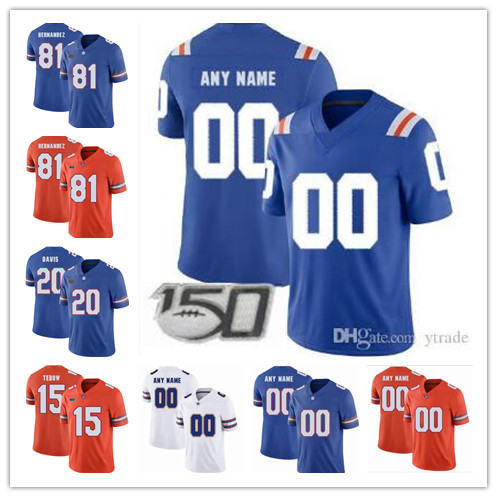 150th Custom Florida Gators 81 Aaron Hernandez 14 Emory Jones 11 Steve Spurrier 6 Jeff Driskel Tim Tebow Franks Any Name College Jerseys, White
150th Custom Florida Gators 81 Aaron Hernandez 14 Emory Jones 11 Steve Spurrier 6 Jeff Driskel Tim Tebow Franks Any Name College Jerseys, White