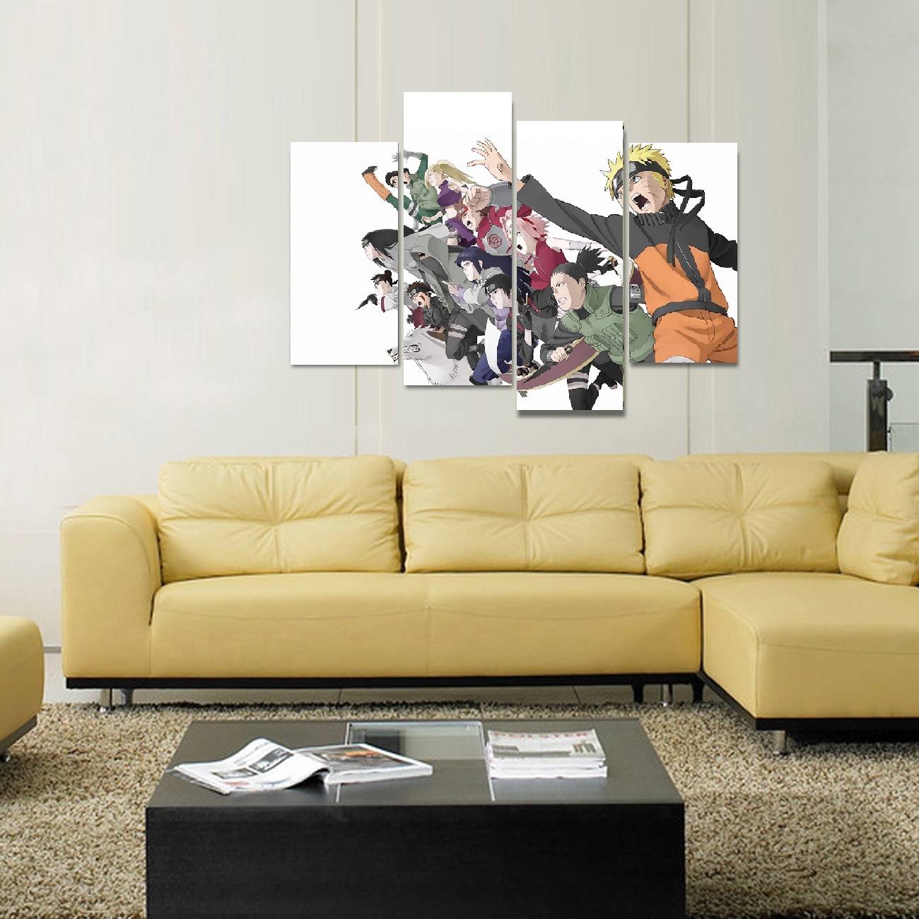 4pcs/set Unframed Naruto Young Combat Team Anime Poster Print On Canvas Wall Art Picture For Home and Living Room Decor