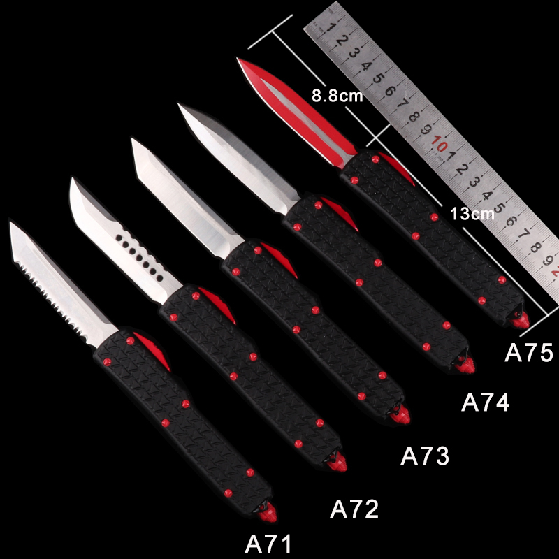 Automatic knife out the front blade utx CNC machined auto tactical knives MT T6061 Aviation Aluminum D2 Double action Survival tools hunting
Automatic knife out the front blade utx CNC machined auto tactical knives MT T6061 Aviation Aluminum D2 Double action Survival tools hunting