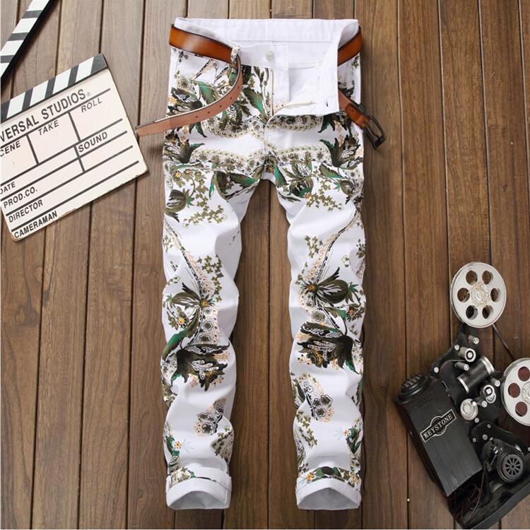 Popular Mens Printed White Slim Fit Jeans Brand New Summer Designer stretch Streetwear Denim Pants Trousers 581
Popular Mens Printed White Slim Fit Jeans Brand New Summer Designer stretch Streetwear Denim Pants Trousers 581
