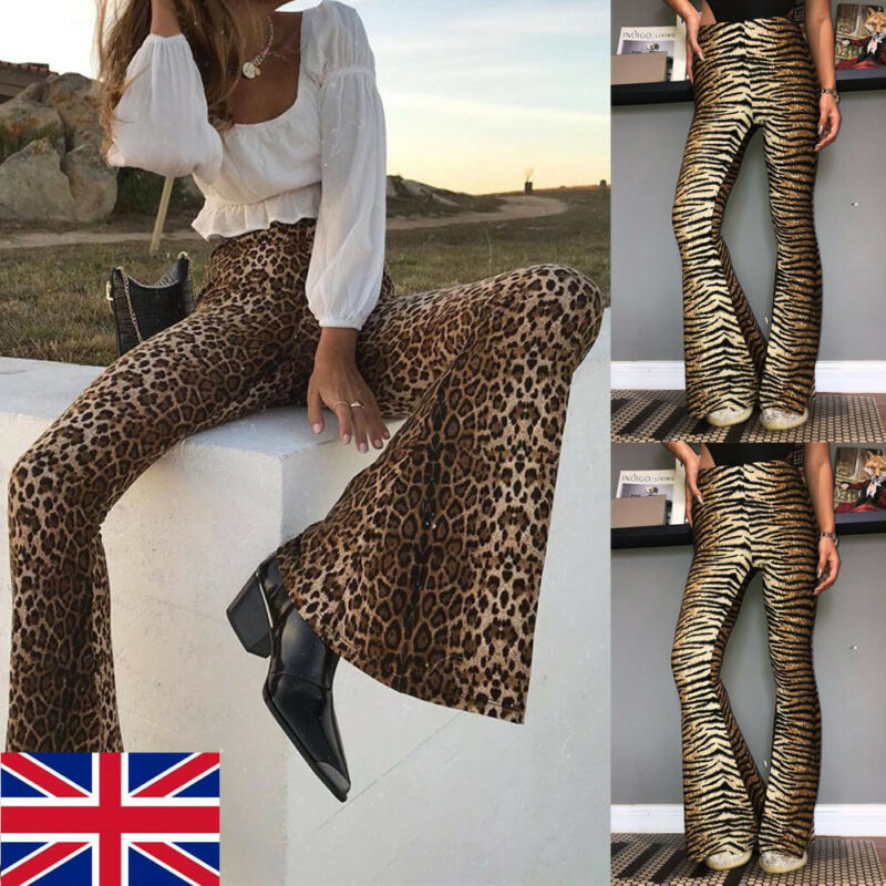 UK Women Leopard Print Long Pants High Waist Stretch Flared Bell Bottom Trousers, As shown
UK Women Leopard Print Long Pants High Waist Stretch Flared Bell Bottom Trousers, As shown