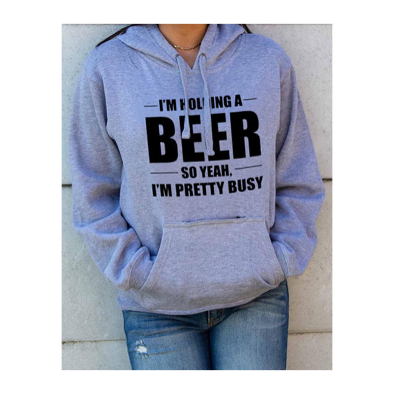 Women's Female Ladies Casual Long Sleeve Letter Printing Round-Neck Loose Fluorescent Color Sweater Pullover Hoodie, Gray
Women's Female Ladies Casual Long Sleeve Letter Printing Round-Neck Loose Fluorescent Color Sweater Pullover Hoodie, Gray
