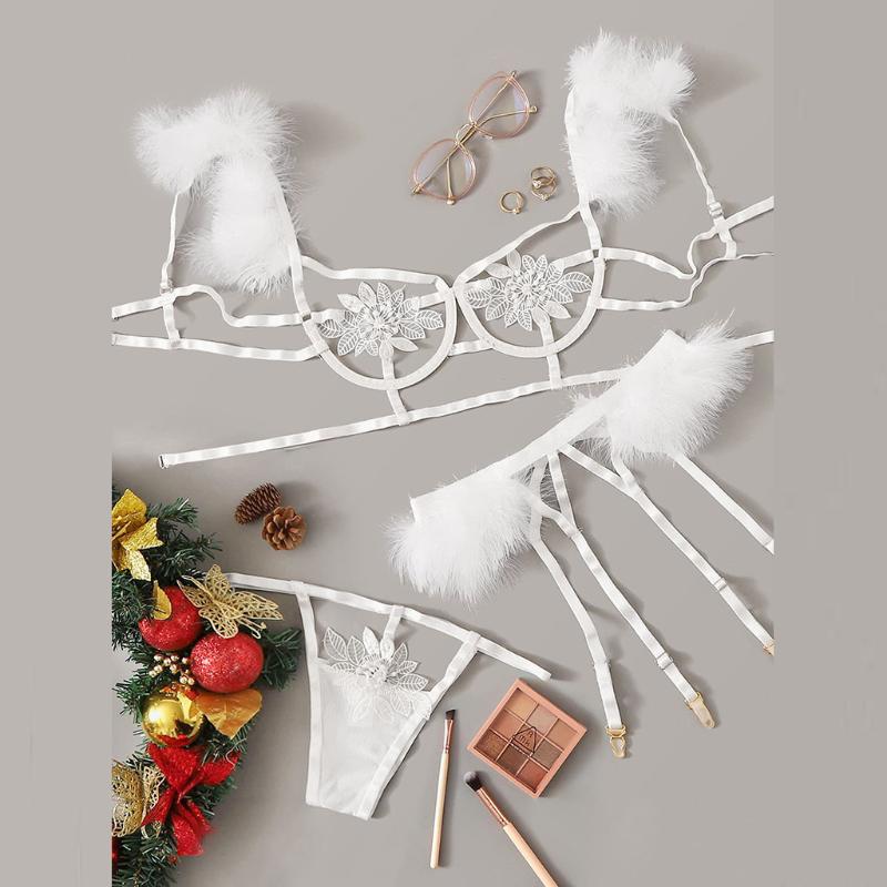 Fashion bra Lingerie Sexy Bra Set Sexy Exquisite Mesh Lingerie Bra+Garter+Briefs Set Babydoll Cut-Out Sleepwear, White
Fashion bra Lingerie Sexy Bra Set Sexy Exquisite Mesh Lingerie Bra+Garter+Briefs Set Babydoll Cut-Out Sleepwear, White