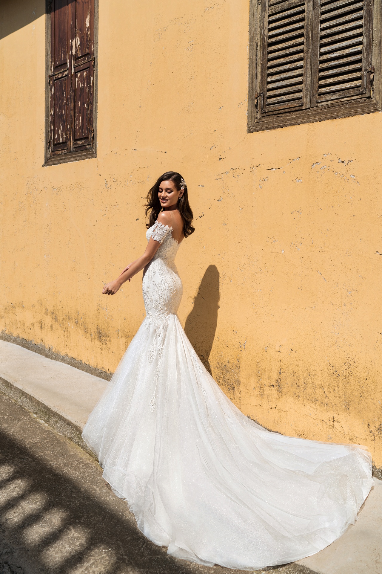 sexy mermaid wedding dresses off shoulder 3d flower appliques sweep train bridal gowns plus size robe de marie