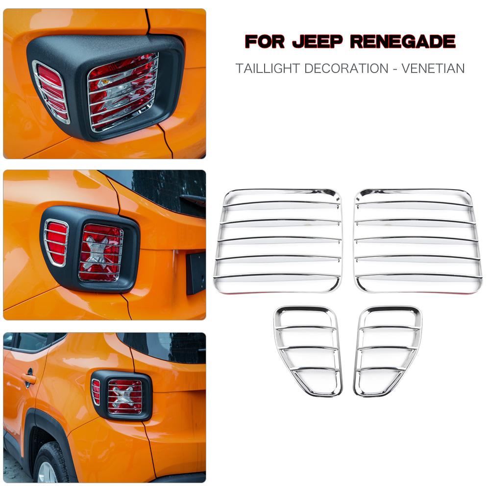 ABS Tail Lamp Cover Silver Tail Light Guards Protective Cover For Jeep Renegade 2016-2018 Car Exterior Accessories (Louver)
ABS Tail Lamp Cover Silver Tail Light Guards Protective Cover For Jeep Renegade 2016-2018 Car Exterior Accessories (Louver)