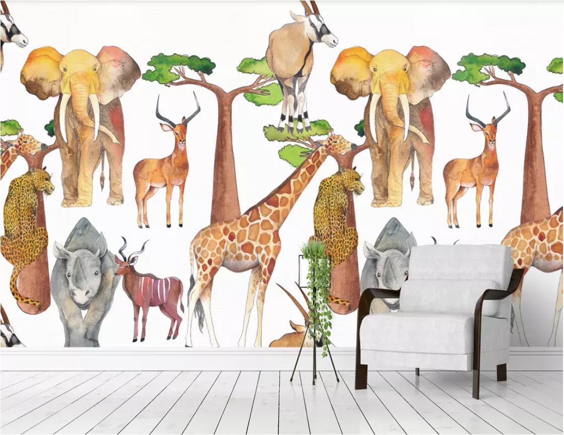 3d wallpaper custom photo murals Nordic style watercolor hand painted African animals background wall paper canvas wall art trees red black, Picture shows
3d wallpaper custom photo murals Nordic style watercolor hand painted African animals background wall paper canvas wall art trees red black, Picture shows