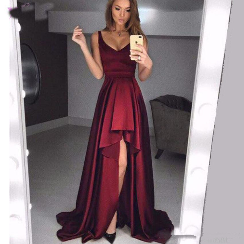 Sexy Robe de Evening Dresses 2019 New Cocktail Party Dresses Satin Simple Cheap Long Evening Sexy Burgundy High Low Prom Gowns 81, Pink
Sexy Robe de Evening Dresses 2019 New Cocktail Party Dresses Satin Simple Cheap Long Evening Sexy Burgundy High Low Prom Gowns 81, Pink