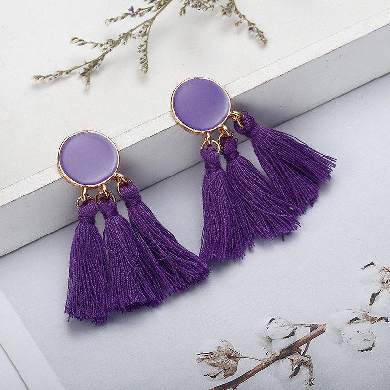Tassel earrings for women fashion pendants elegant temperament Valentine's Day birthday gifts