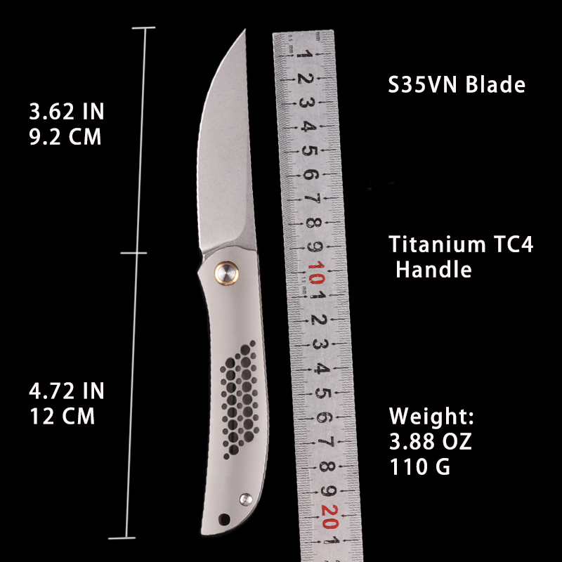 S35VN folding knife with KVT ball-bearing system Titanium TC4 Handle pocket knife hunting tactical automatic knives CNC camping tool edc
S35VN folding knife with KVT ball-bearing system Titanium TC4 Handle pocket knife hunting tactical automatic knives CNC camping tool edc