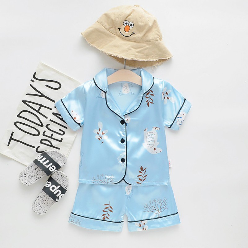 Sleepwear Baby Boys Girls Pajamas Cute Cartoon Print Short Sleeve Blouse Tops+Shorts Sleepwear Kids Pajamas Child Nightclothes
Sleepwear Baby Boys Girls Pajamas Cute Cartoon Print Short Sleeve Blouse Tops+Shorts Sleepwear Kids Pajamas Child Nightclothes