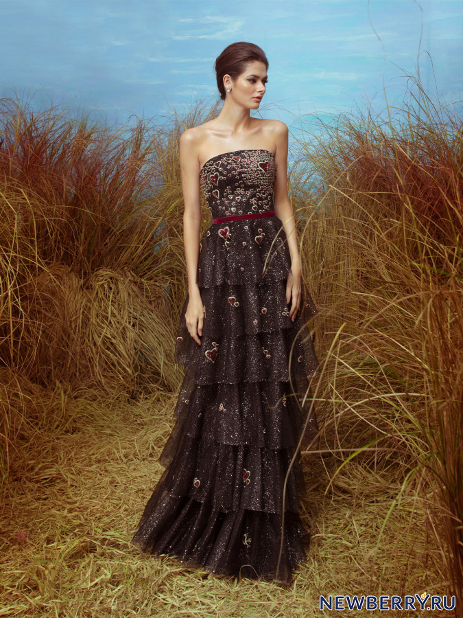 Black Sequins Glitter Evening Dresses Strapless A Line Tiered Skirts Prom Dress Floor Length Arabic Robe De Soiree Custom Made