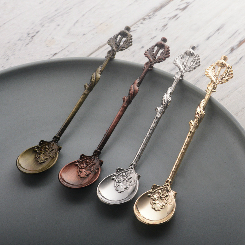 100pcs Edward thistle flower leaf Vintage Royal Style Metal coffee spoon Kitchen Fruit Prikkers Dessert Ice-cream Scoop gift
100pcs Edward thistle flower leaf Vintage Royal Style Metal coffee spoon Kitchen Fruit Prikkers Dessert Ice-cream Scoop gift
